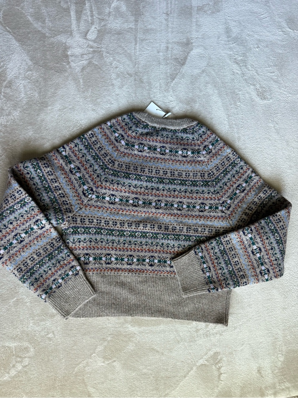 NWT Caroline Constas Fair Isle knit sweater Wool Blend - Picture 10 of 10
